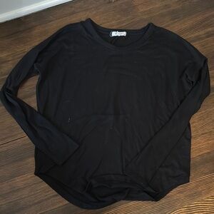 Women's Black Long Sleeve Top